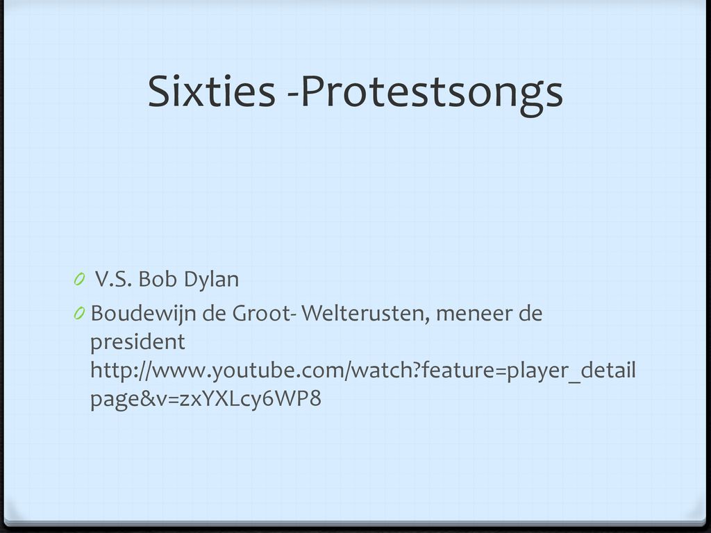 Sixties -Protestsongs