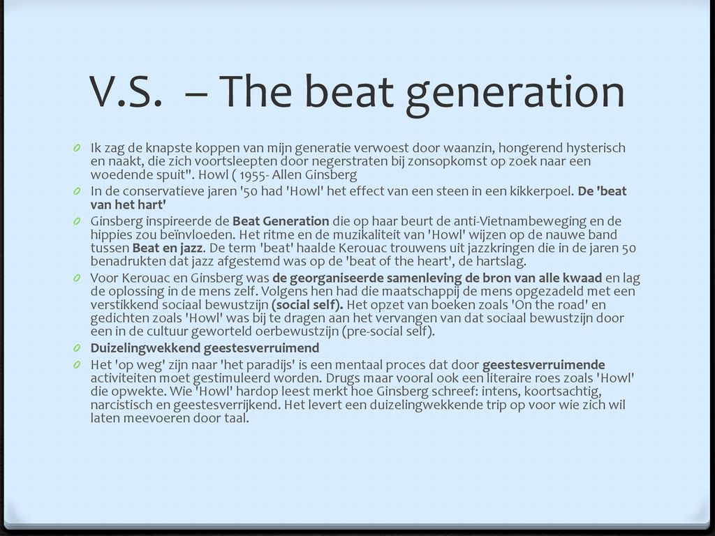 V.S. – The beat generation