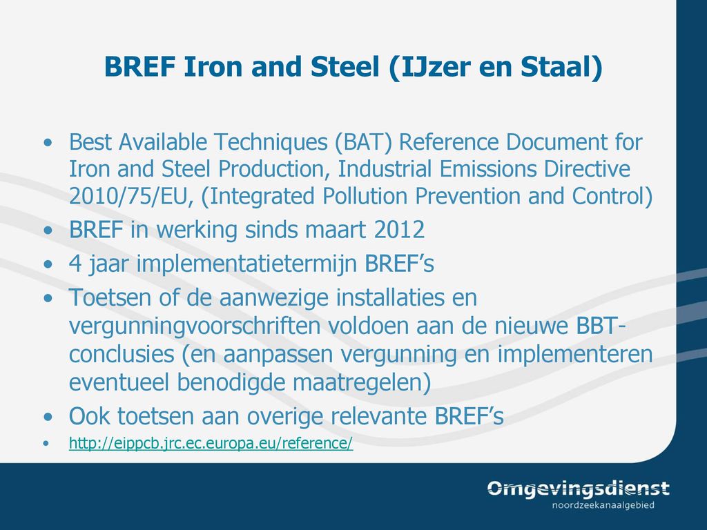 BREF Iron and Steel (IJzer en Staal)