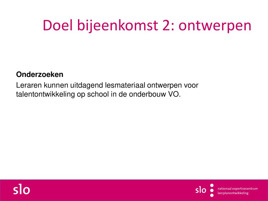 Talentontwikkeling Op School Het Ontwerpen Van Een Programma Voor ...