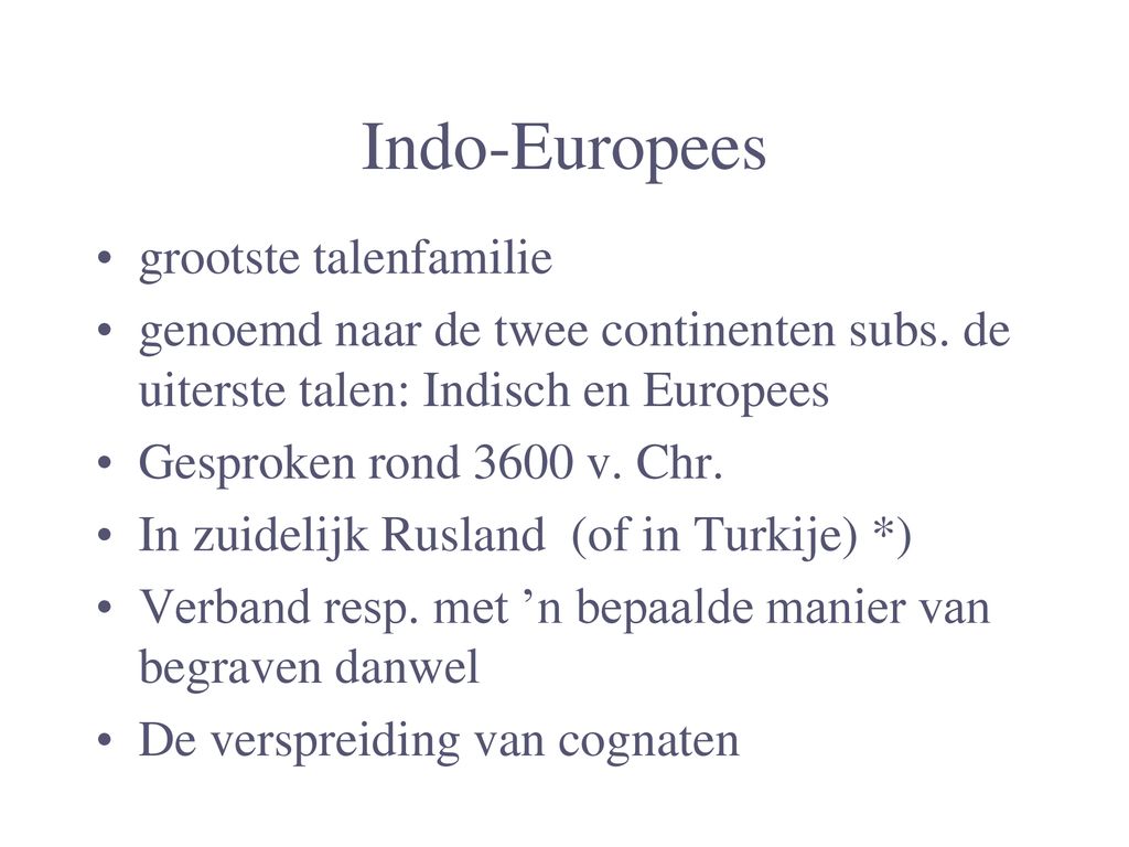 Indo-Europees grootste talenfamilie
