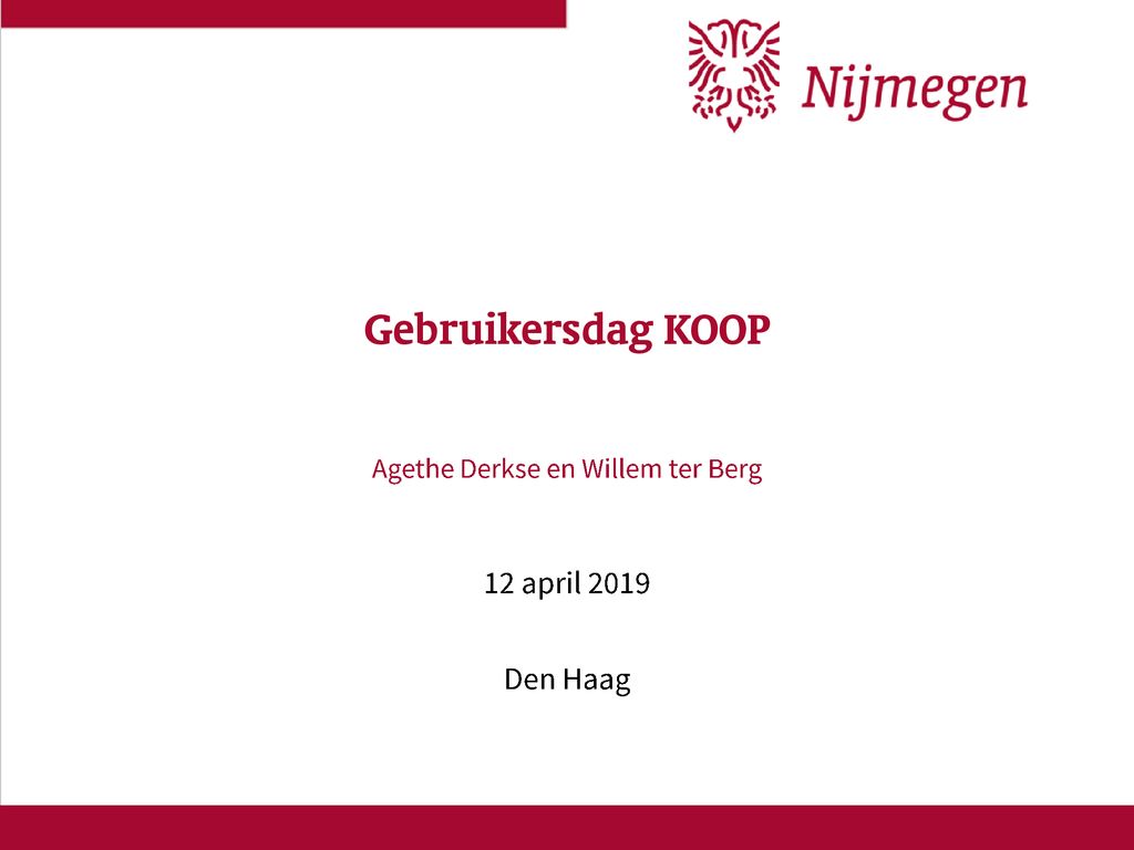 Open Data gemeente Nijmegen   ppt download