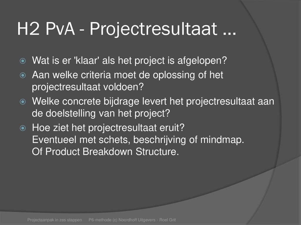 H2 PvA - Projectresultaat …