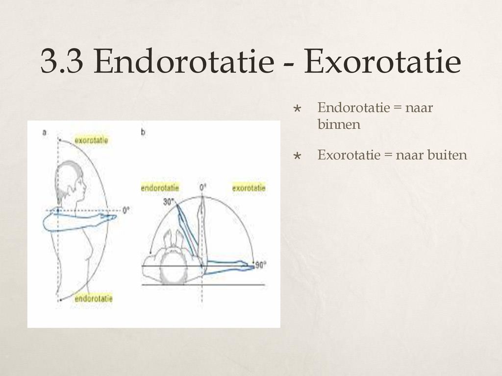 3.3 Endorotatie - Exorotatie