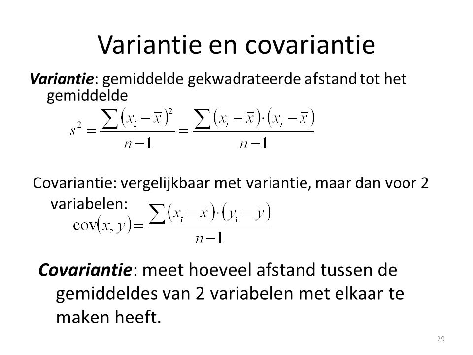 Variantie en covariantie