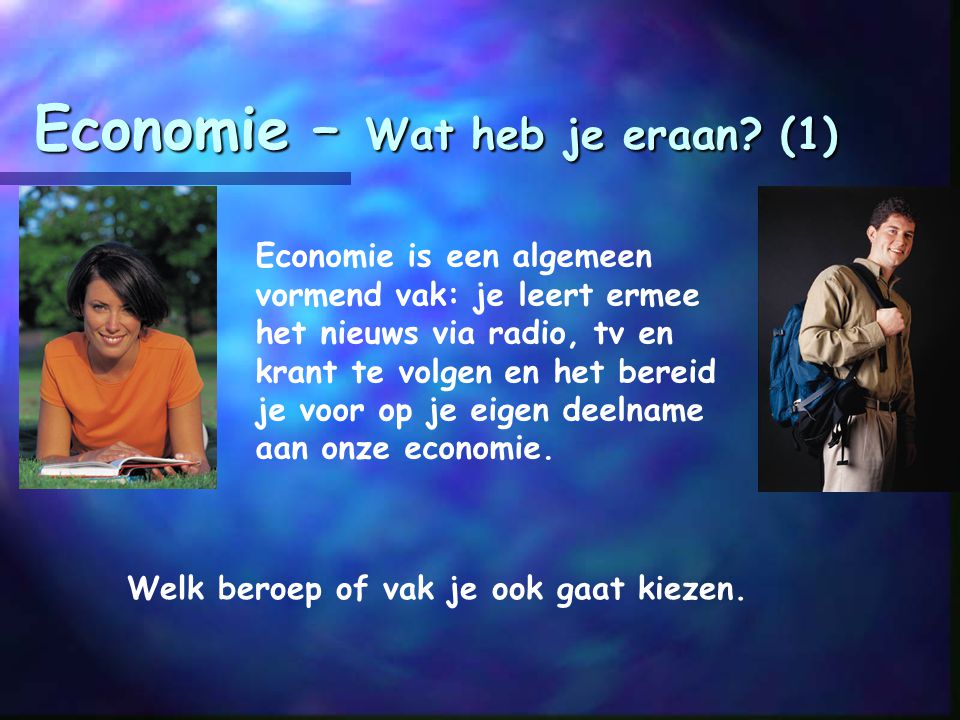 Economie – Wat heb je eraan (1)