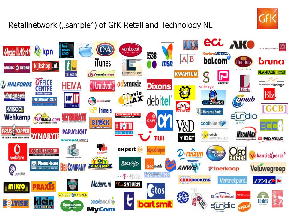 Retailnetwork („sample ) of GfK Retail and Technology NL