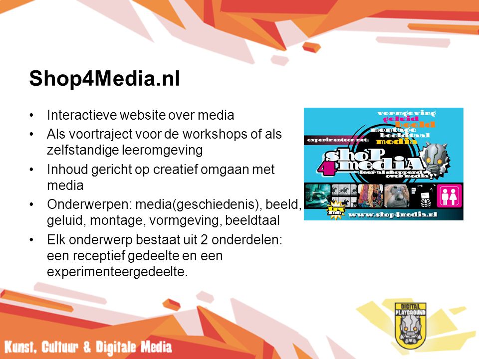 Shop4Media.nl Interactieve website over media