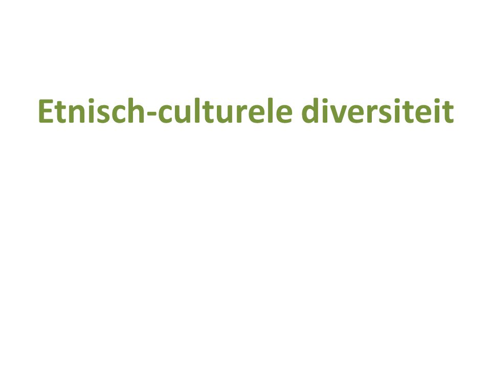 Etnisch-culturele diversiteit