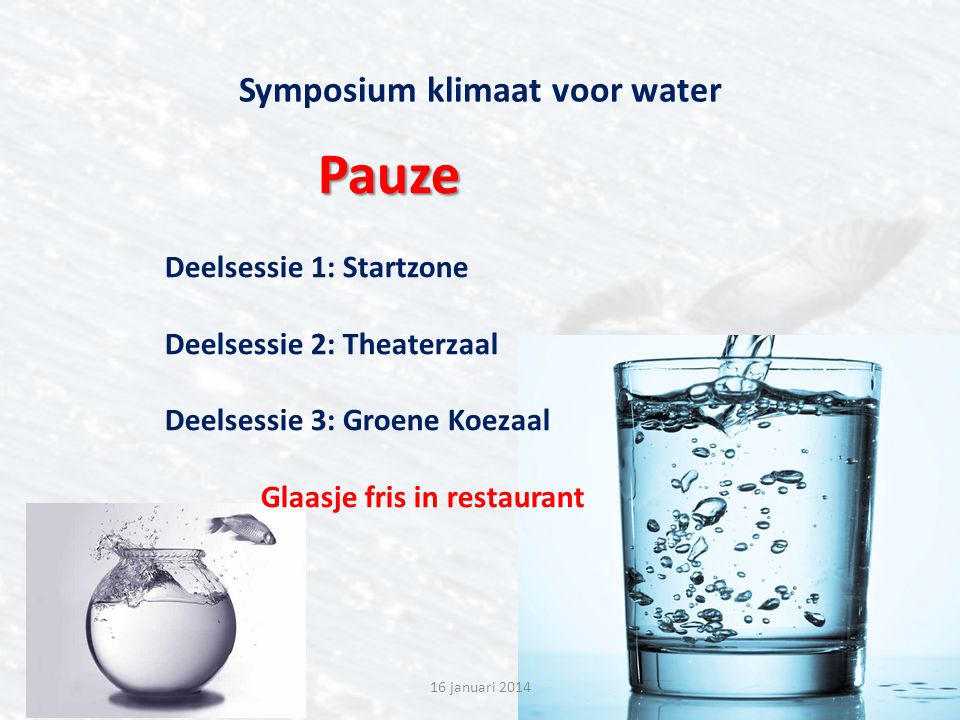 Symposium klimaat voor water
