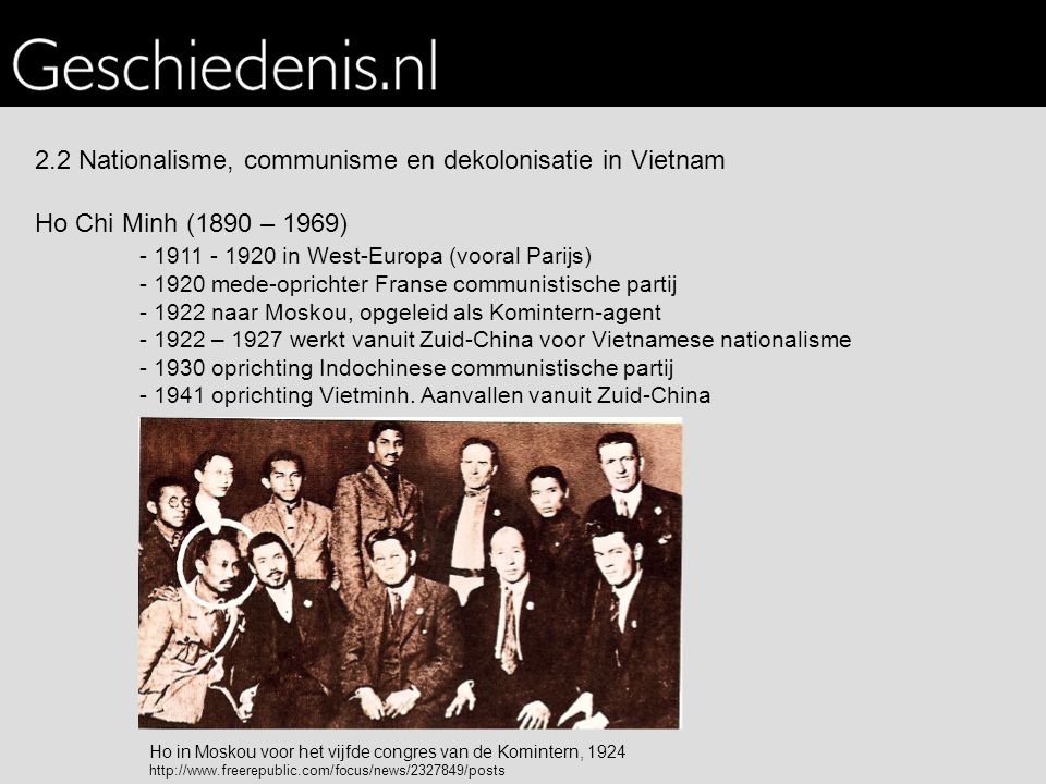 2.2 Nationalisme, communisme en dekolonisatie in Vietnam