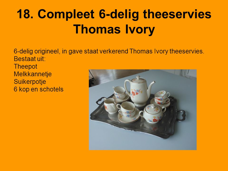 18. Compleet 6-delig theeservies Thomas Ivory