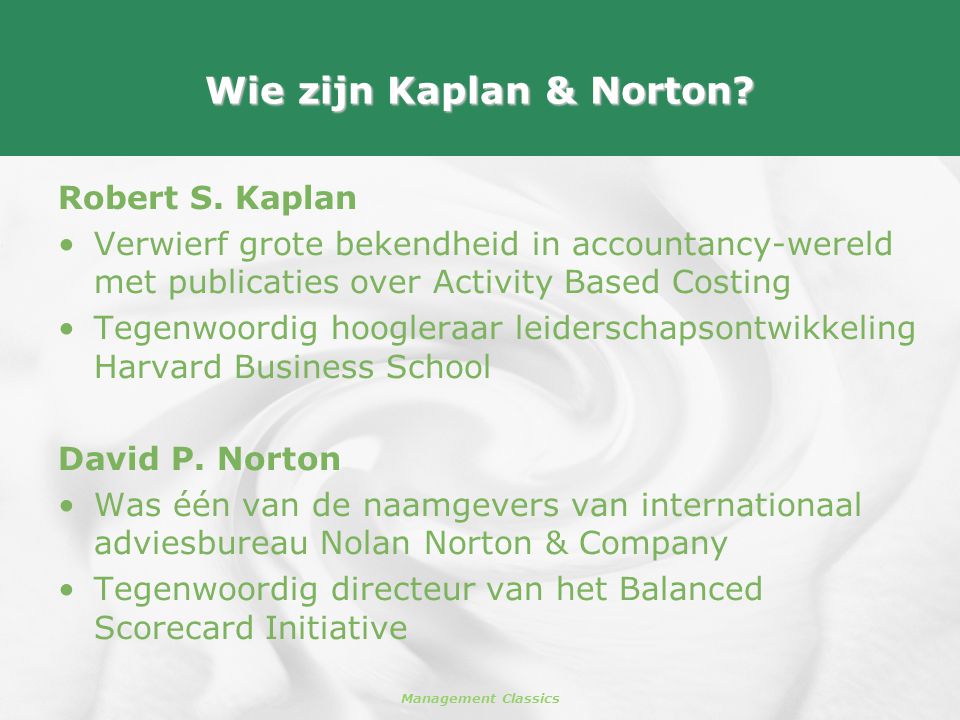 Wie zijn Kaplan & Norton