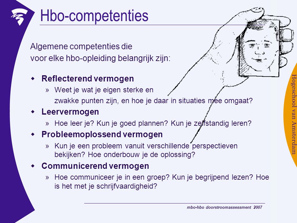 Hbo-competenties Algemene competenties die