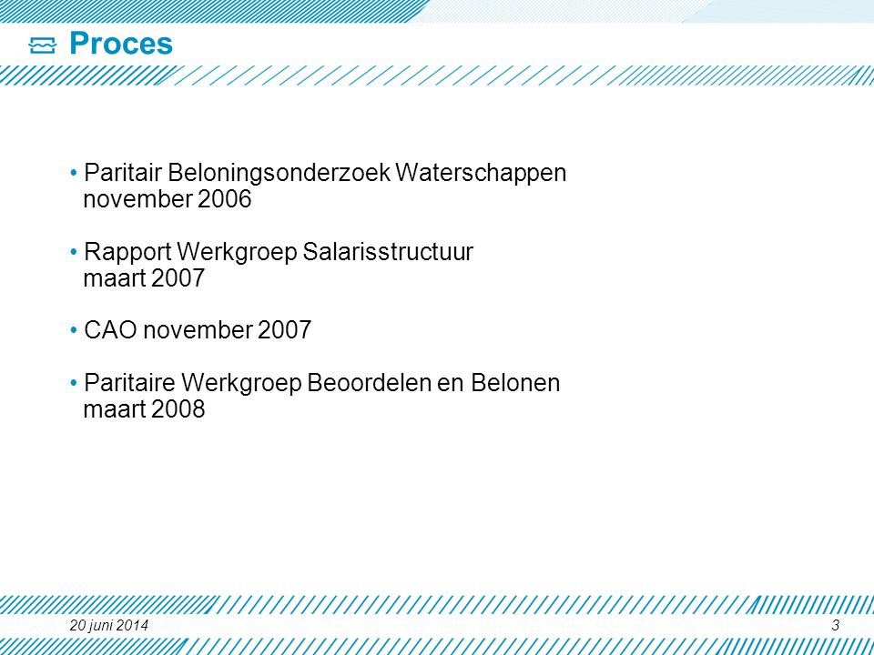 Proces Paritair Beloningsonderzoek Waterschappen november 2006