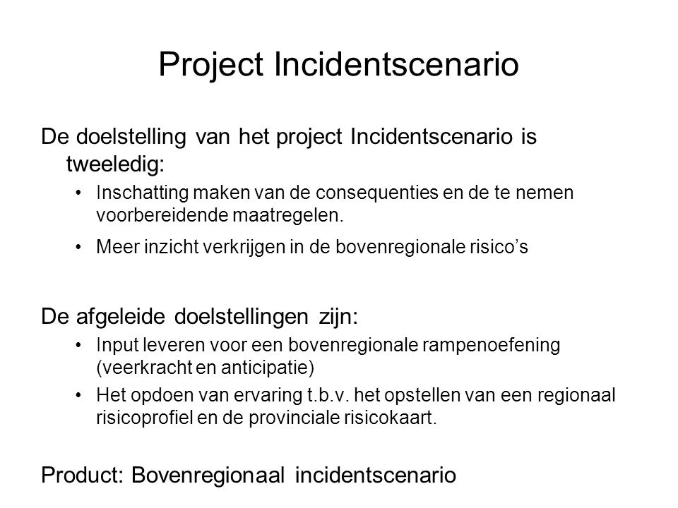 Project Incidentscenario