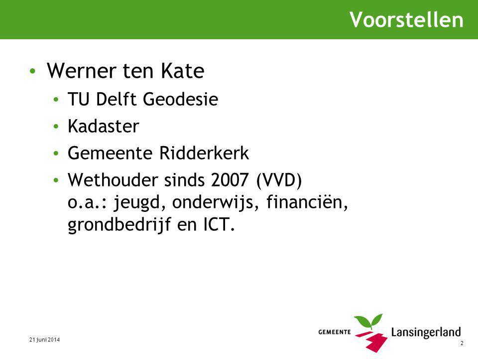 Voorstellen Werner ten Kate TU Delft Geodesie Kadaster