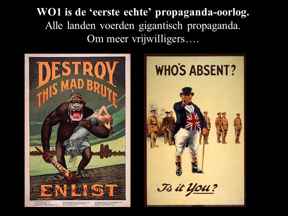 WO1 is de ‘eerste echte’ propaganda-oorlog