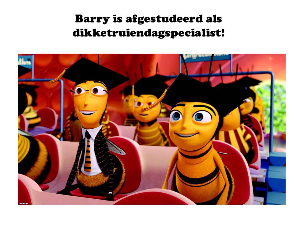 Barry is afgestudeerd als dikketruiendagspecialist!