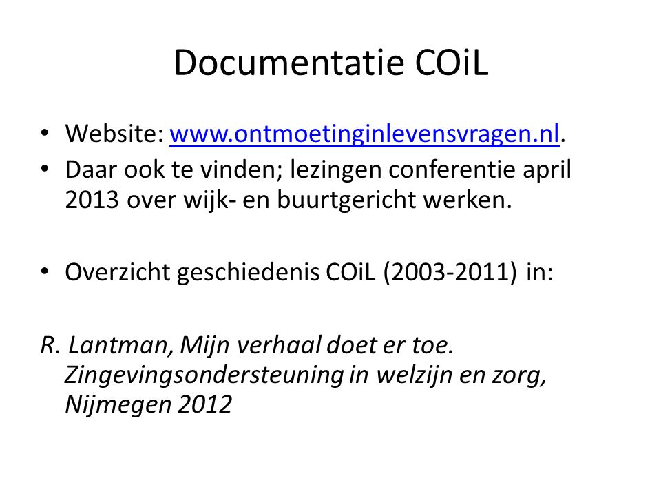 Documentatie COiL Website: