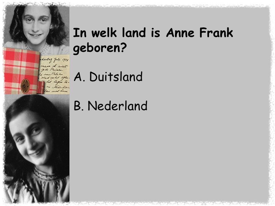 In welk land is Anne Frank geboren
