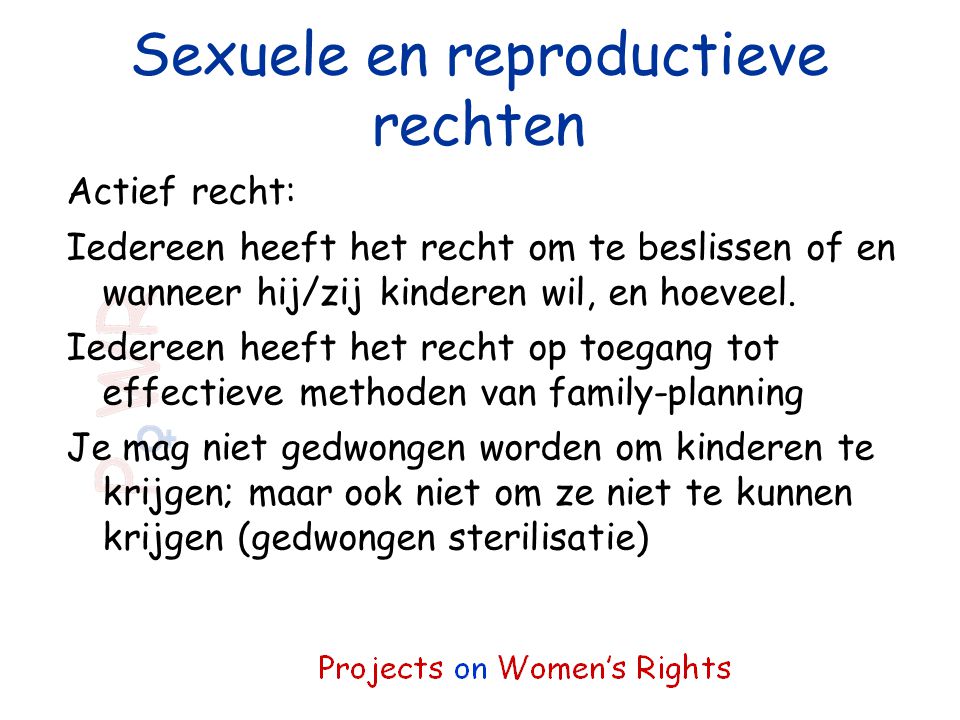 Sexuele en reproductieve rechten