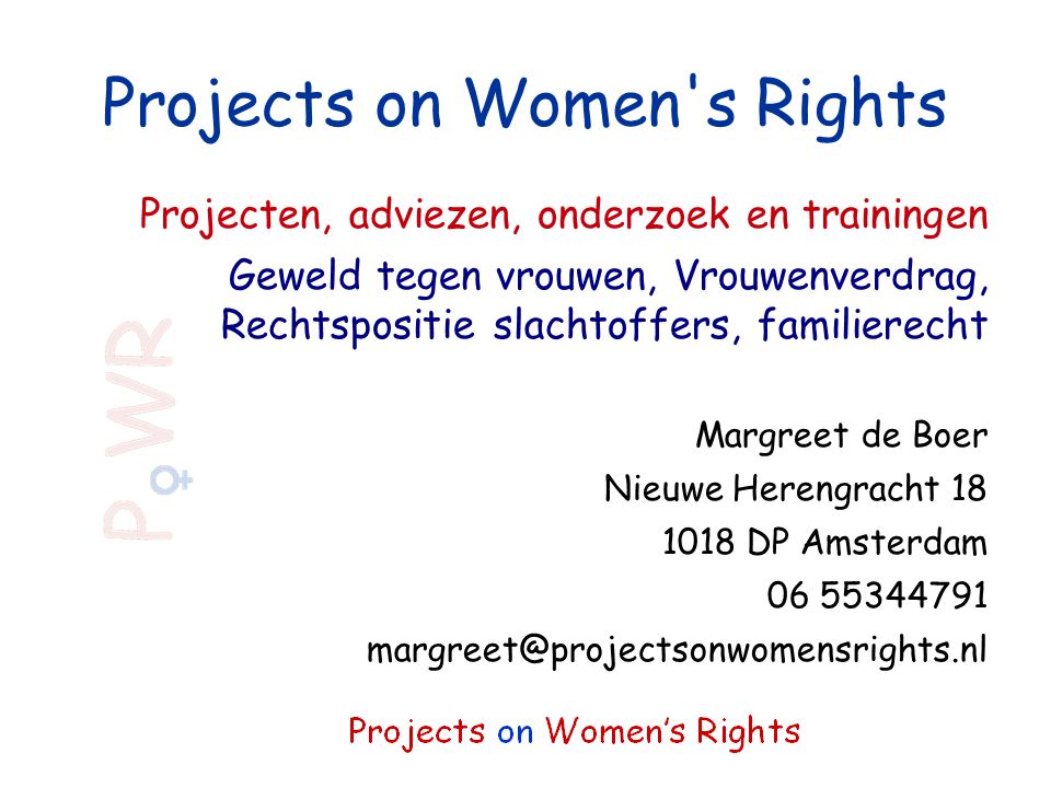 Projects on Women s Rights