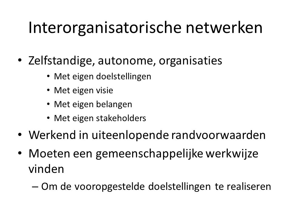 Interorganisatorische netwerken