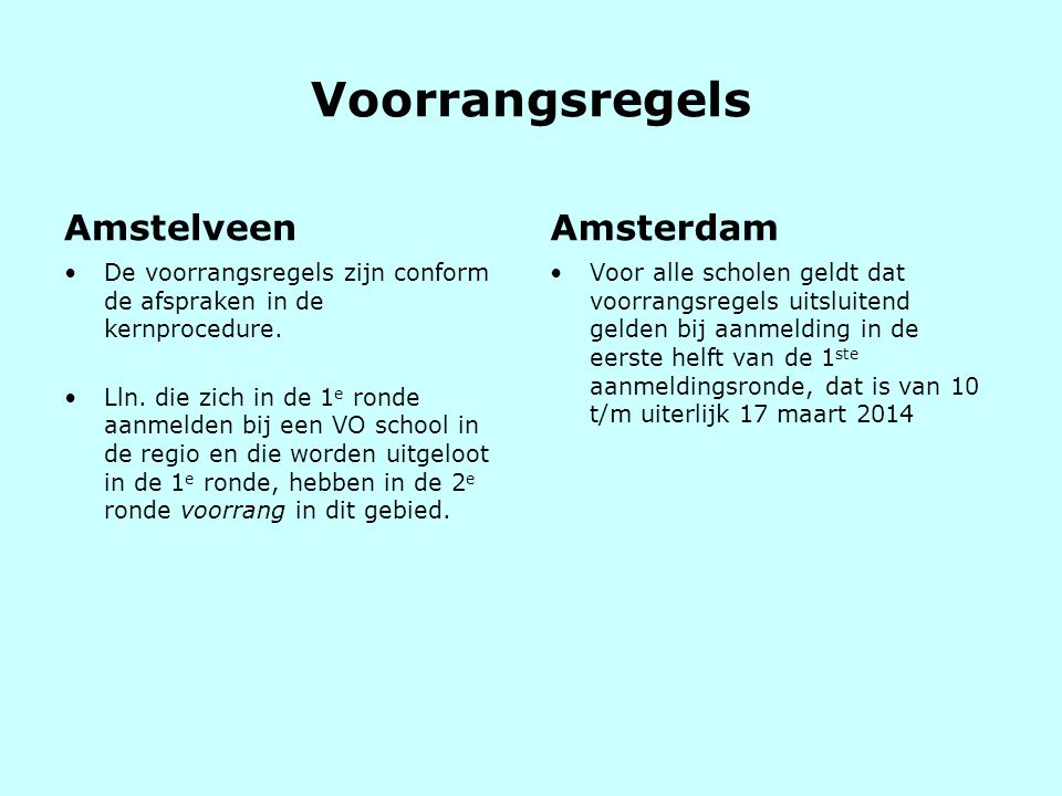 Voorrangsregels Amstelveen Amsterdam