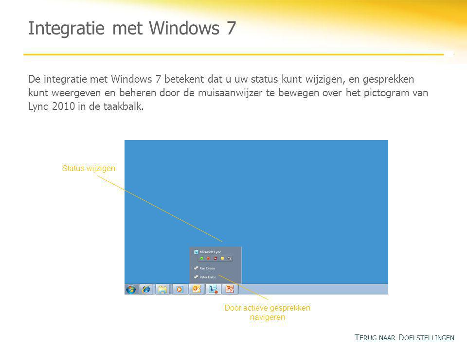 Integratie met Windows 7