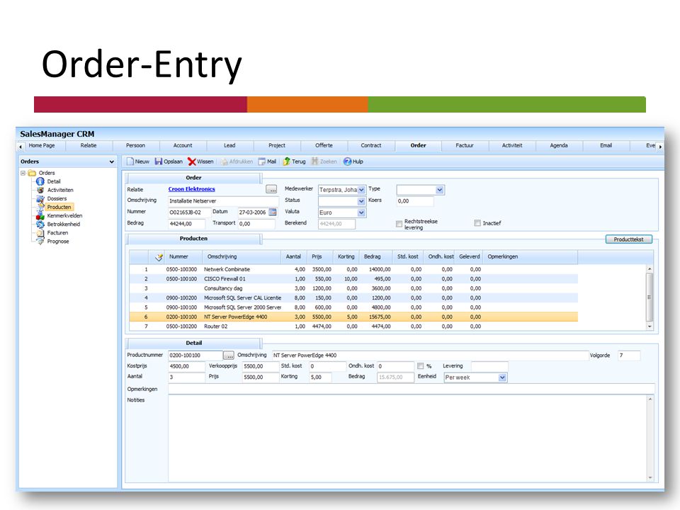 Order-Entry Account Management