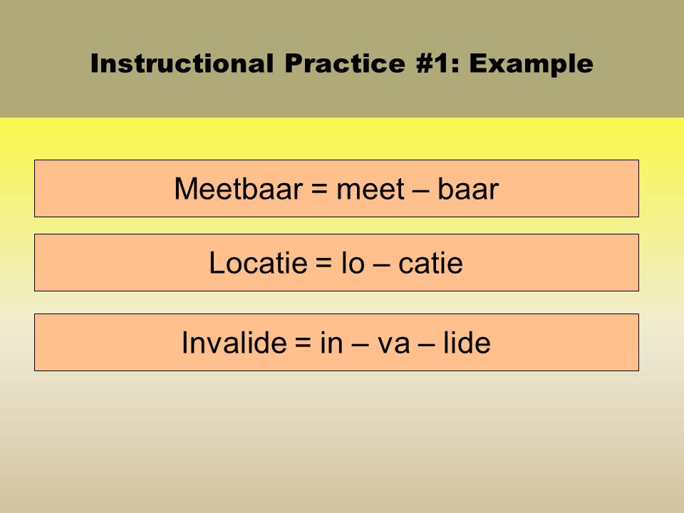 Instructional Practice #1: Example