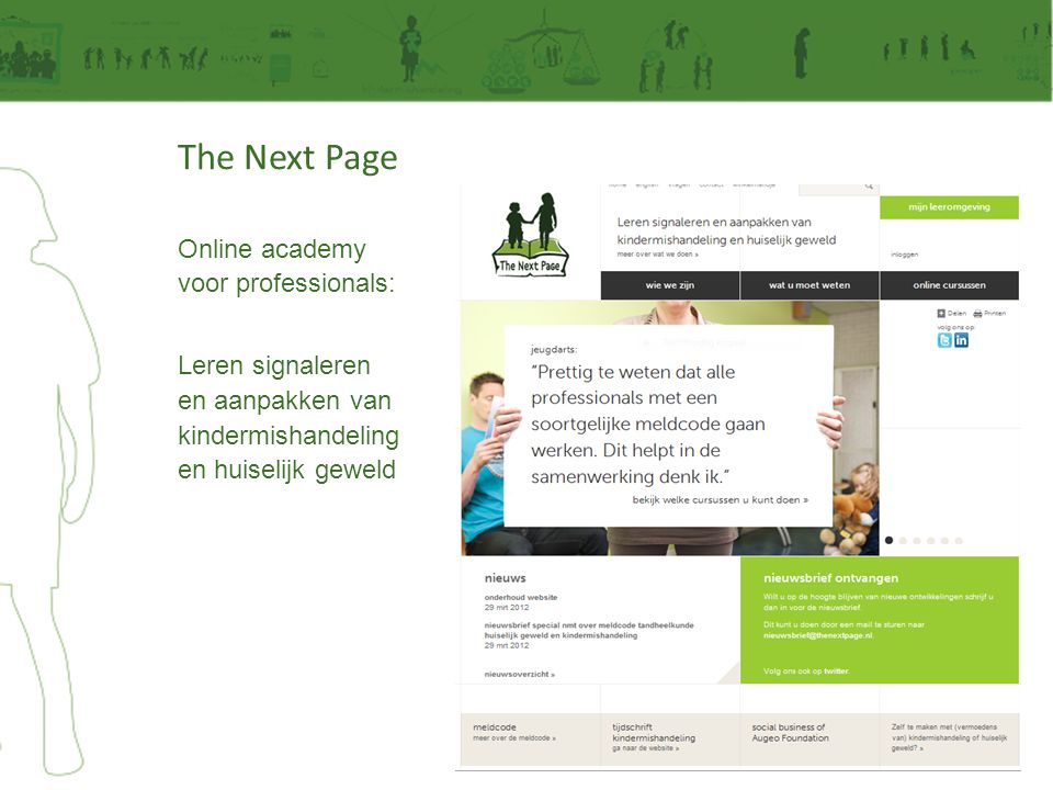 The Next Page Online academy voor professionals: