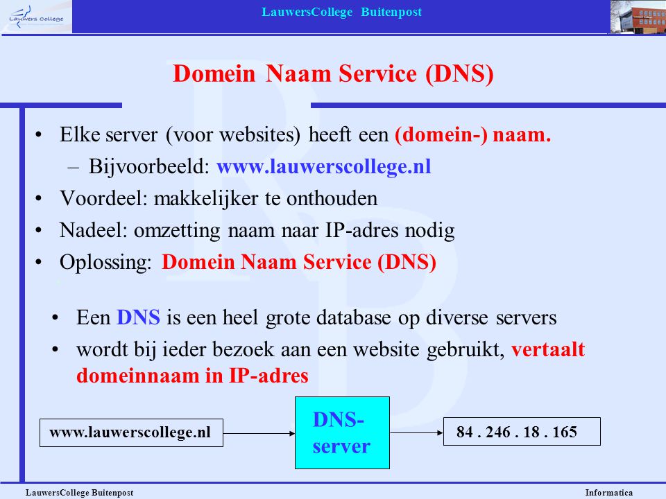Domein Naam Service (DNS)
