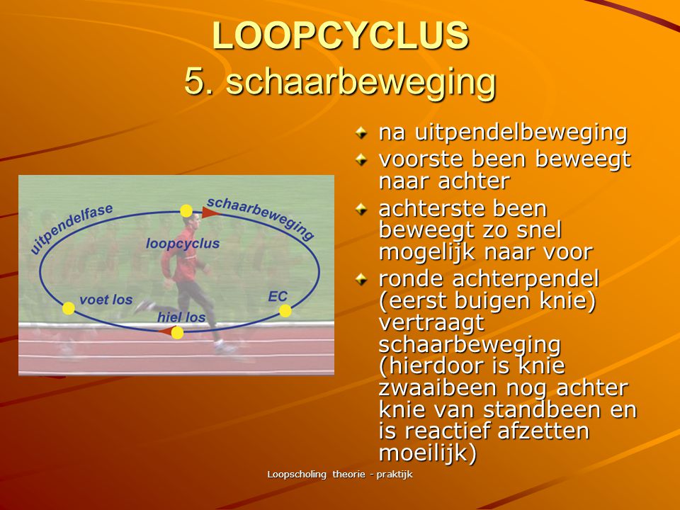 LOOPCYCLUS 5. schaarbeweging