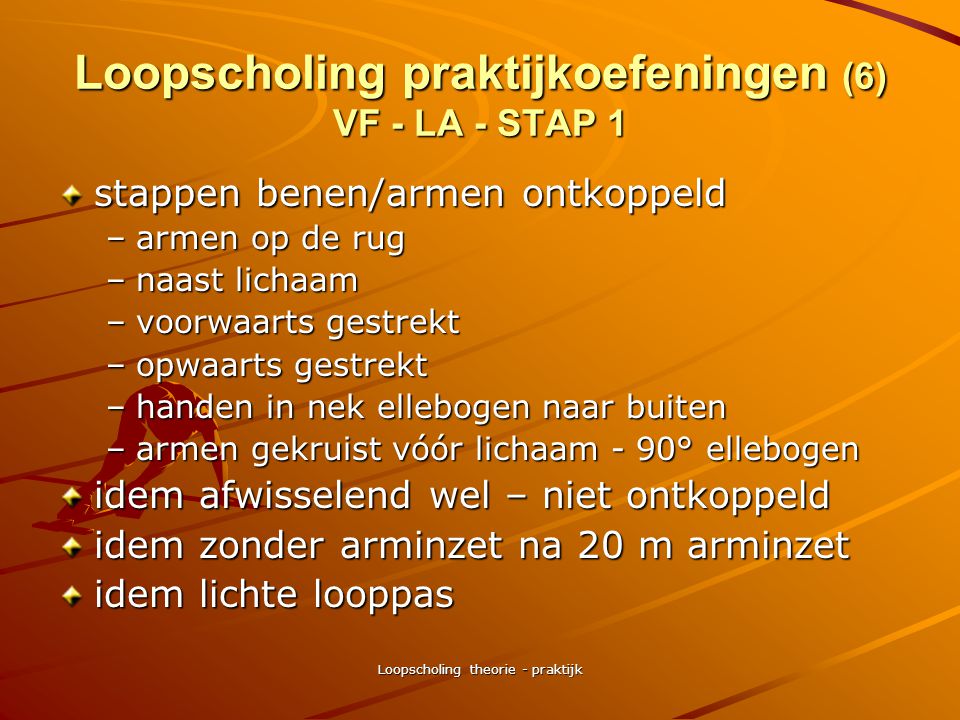 Loopscholing praktijkoefeningen (6) VF - LA - STAP 1