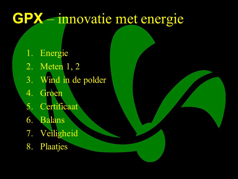 GPX – innovatie met energie