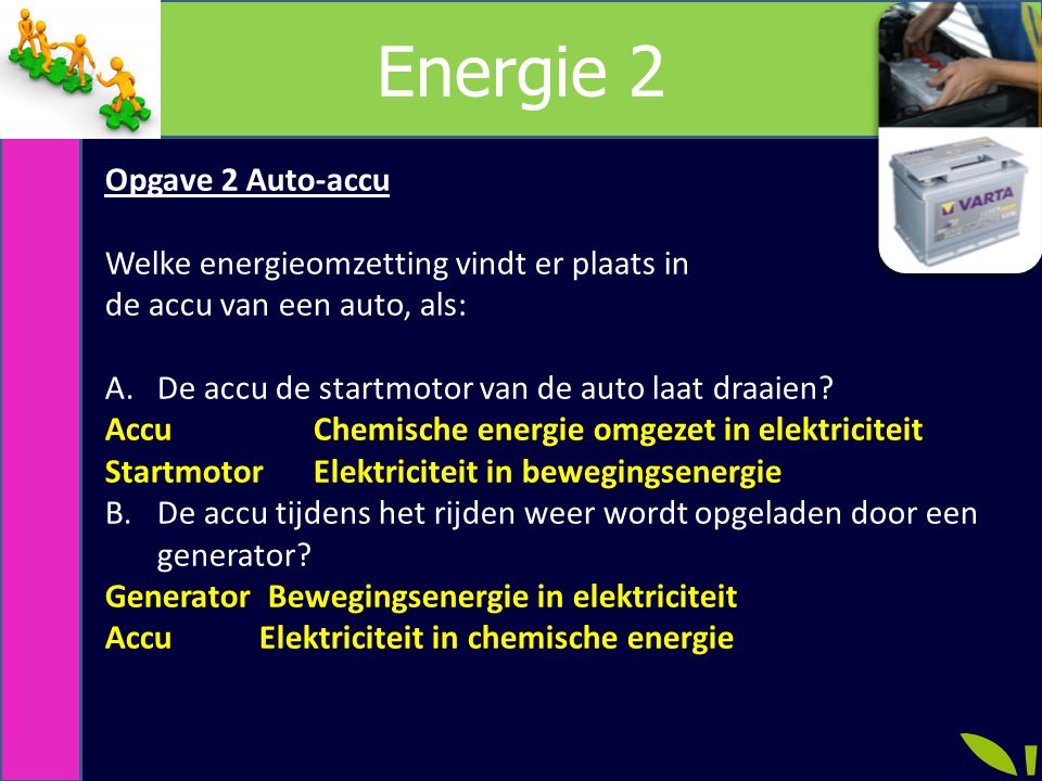Energie 2 Opgave 2 Auto-accu