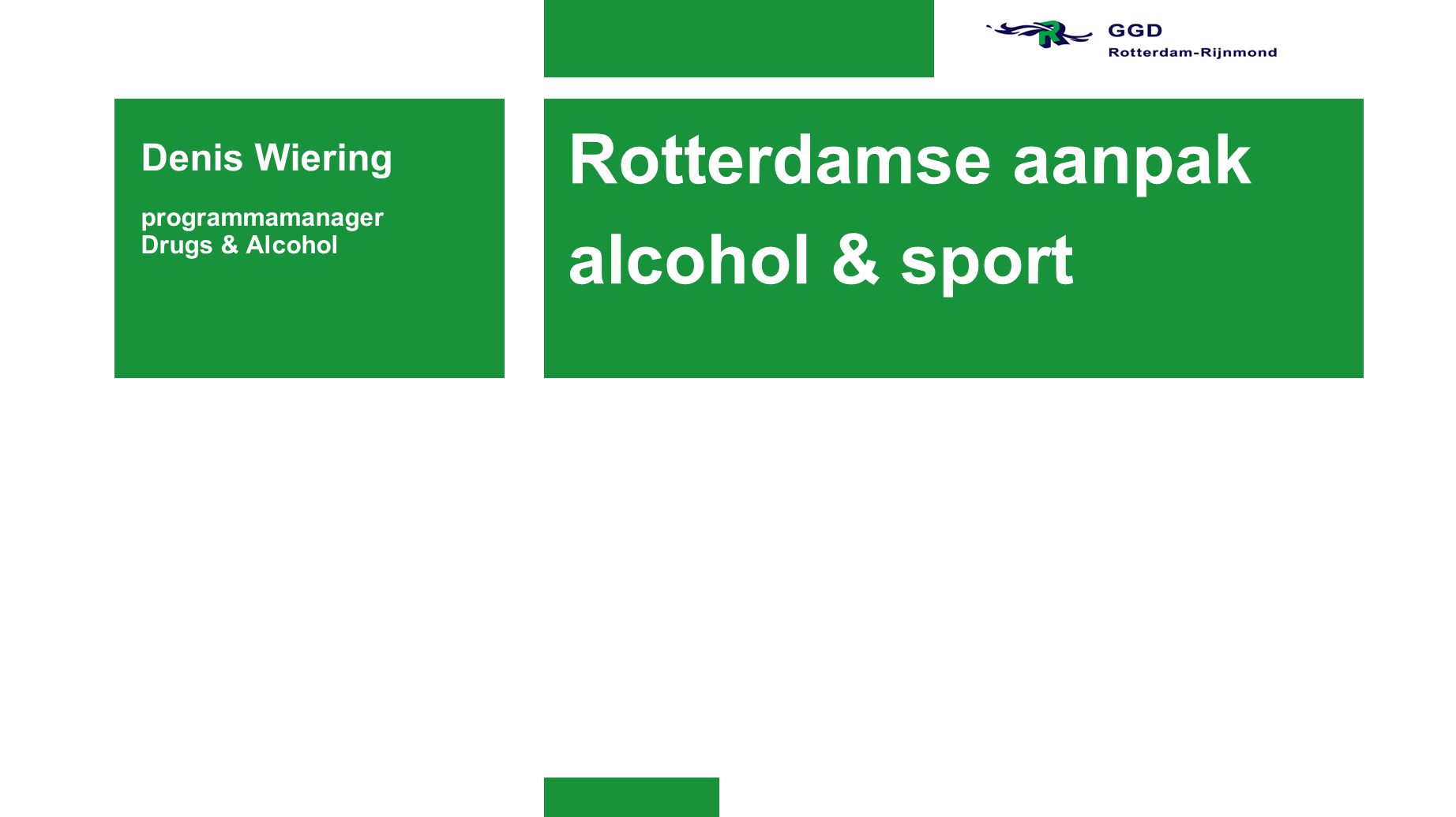Rotterdamse aanpak alcohol & sport