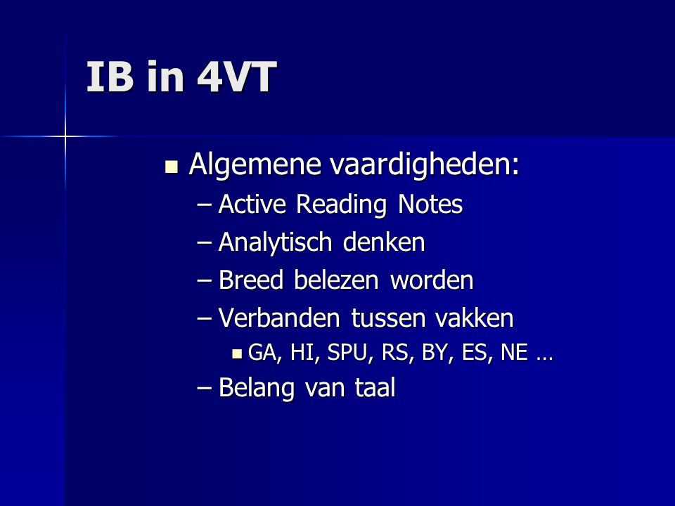 IB in 4VT Algemene vaardigheden: Active Reading Notes