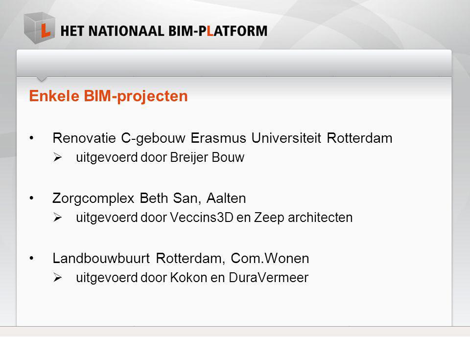 Enkele BIM-projecten Renovatie C-gebouw Erasmus Universiteit Rotterdam