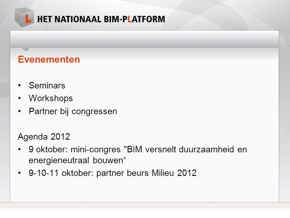 Evenementen Seminars Workshops Partner bij congressen Agenda 2012