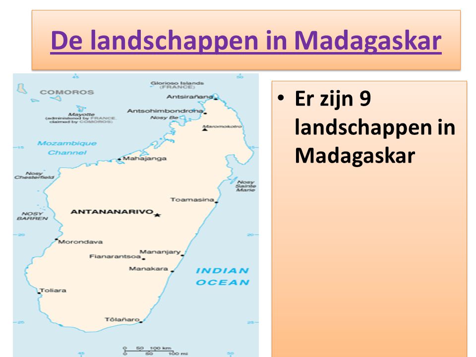 De landschappen in Madagaskar