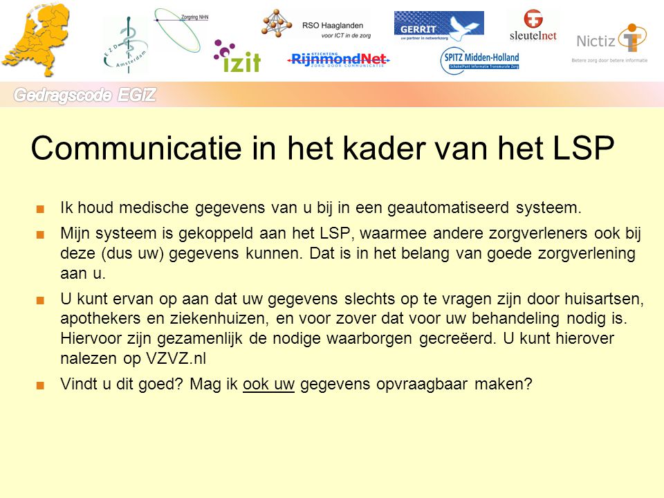 Communicatie in het kader van het LSP