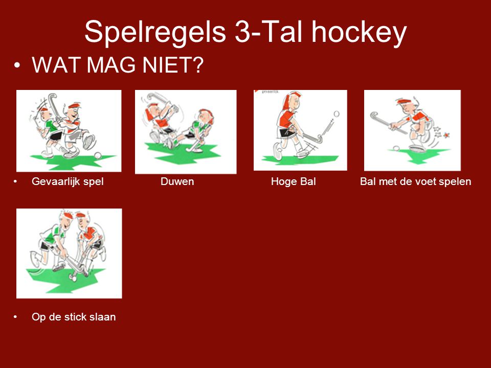 Spelregels 3-Tal hockey