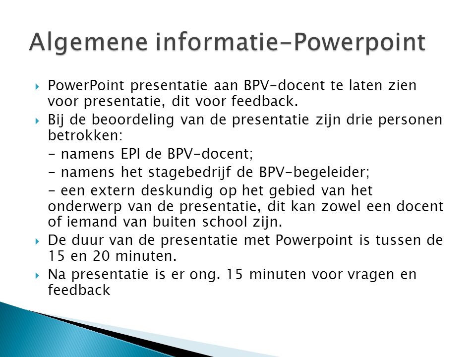 Algemene informatie-Powerpoint