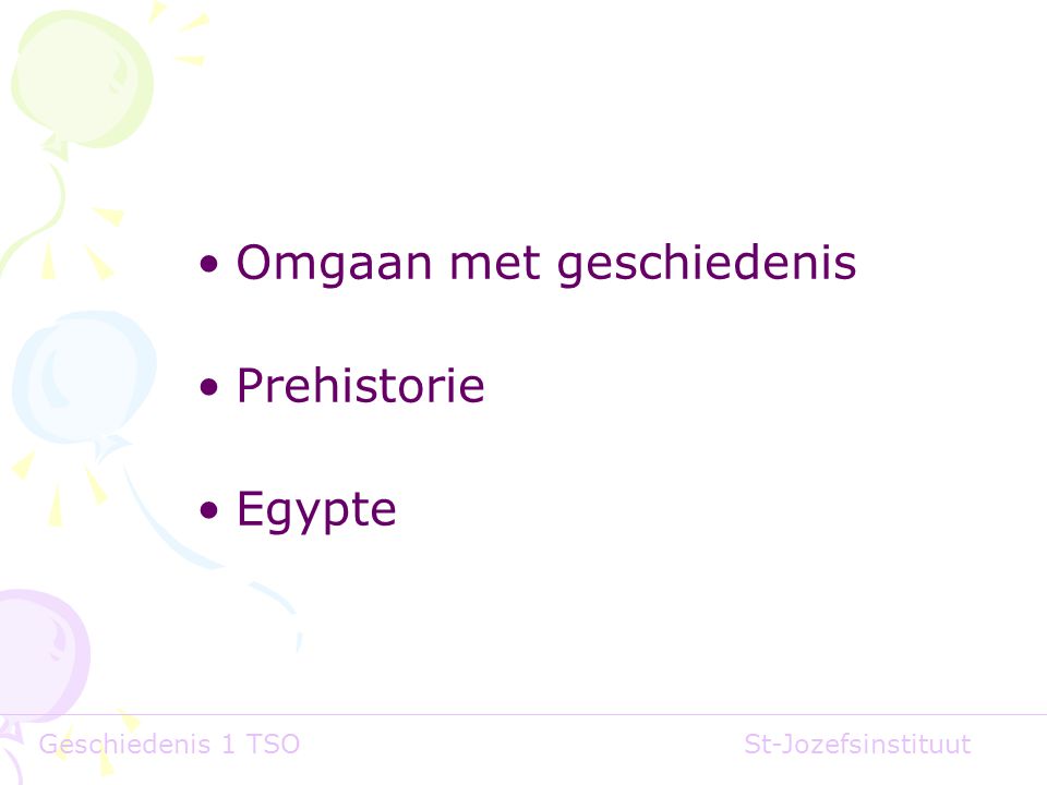 Omgaan met geschiedenis Prehistorie Egypte