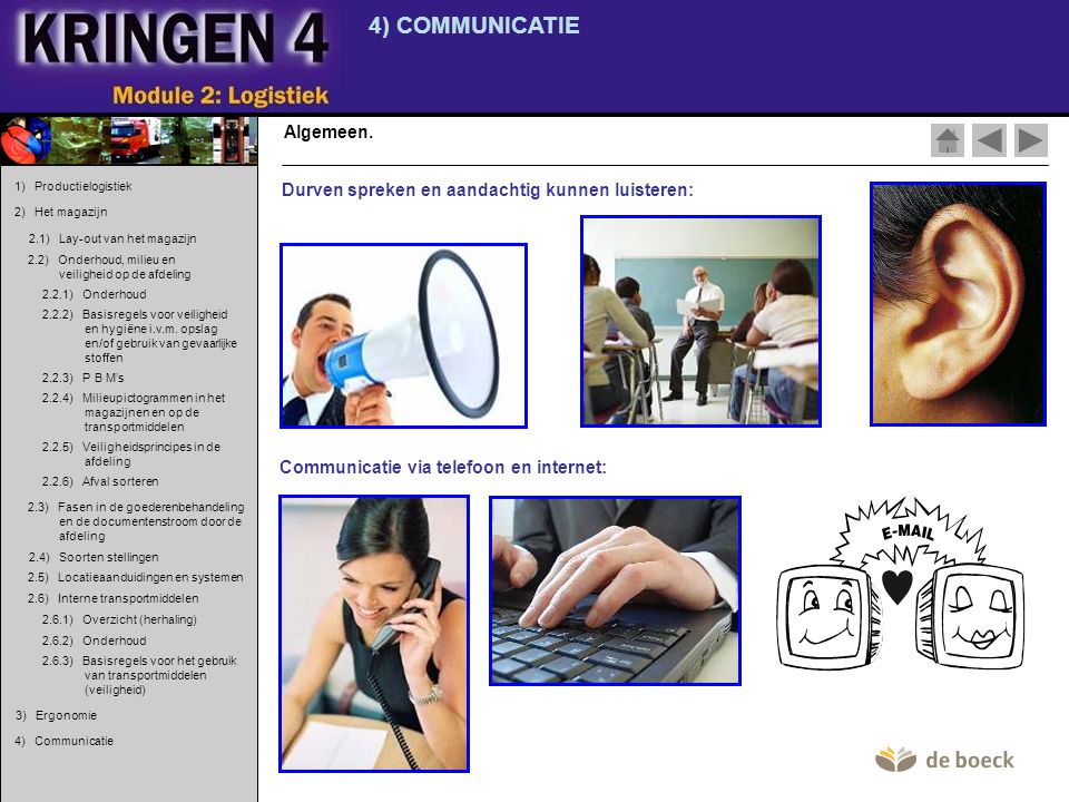 4) COMMUNICATIE Algemeen.