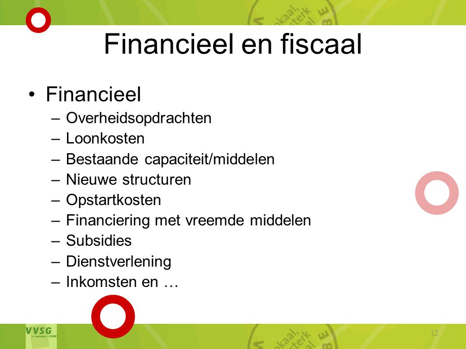 Financieel en fiscaal Financieel Overheidsopdrachten Loonkosten
