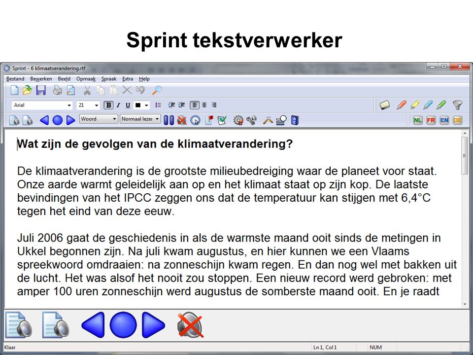 Sprint tekstverwerker